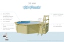 Vorschaubild Karibu Pool Modell X1 400 x 400 cm mit Terrasse - kesseldruckimprägniert mit Metallecken