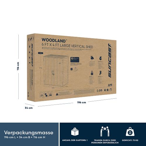 Suncast Kunststoff-Geräteschrank Modern  (klein) - stahlverstärkt