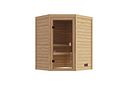 Vorschaubild Karibu Sauna Valida  (Eckeinstieg) - 28 mm Massivholz Aktionssauna 230 Volt Plug & Play