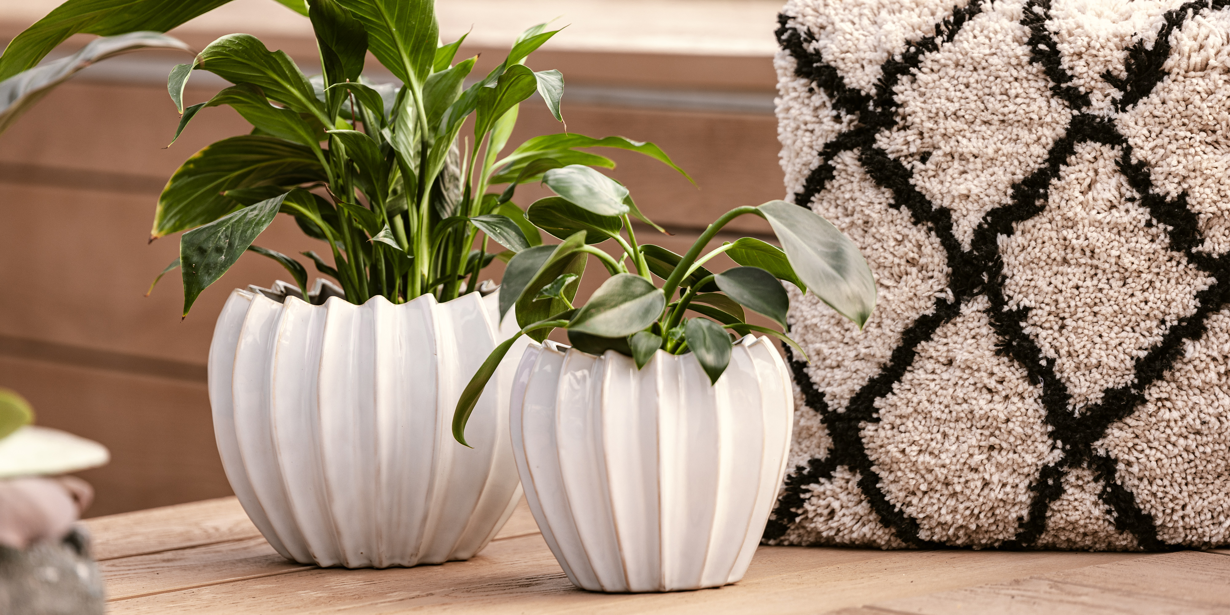 Wikholm form Design Pflanzgefäß / Blumentopf Keramik weiß ⌀ 18 x H 22 cm