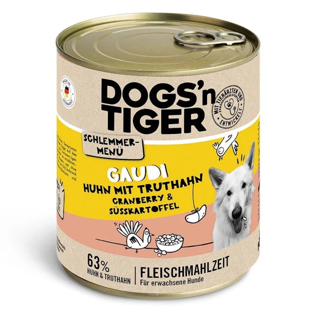 Dogs'n Tiger 800g Dose HundenassfutterVorschaubild