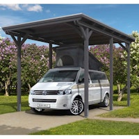 Skan Holz Caravan-Carport Emsland 404x604 cm mit erhöhter Einfahrt