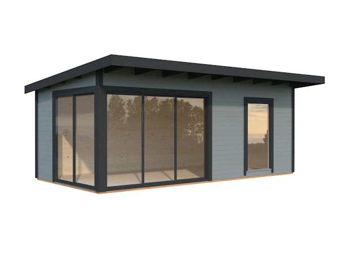 Palmako Gartenhaus Andrea 17,1 m² Slide Plus mit Isolierglas-Schiebetür - 44 mm