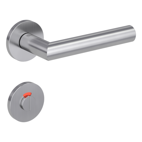 Griffwerk VAYA 128 LUCIA fast2fix Fast2Fix GK3 Rosetten rund WC rot/weiß Edelstahl matt