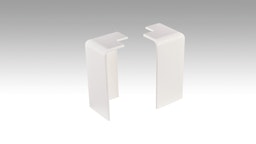 MEISTER Außenecken Fußleiste Profil 15MK/20PK/20PK Aqua (2 Stk./VPE selbstklebend)  Weiß 2001Zubehörbild