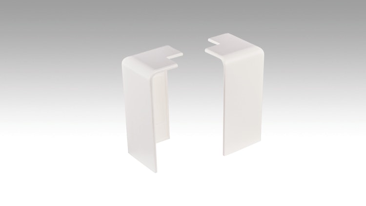 MEISTER Außenecken Fußleiste Profil 15MK/20PK/20PK Aqua (2 Stk./VPE selbstklebend)  Weiß 2001