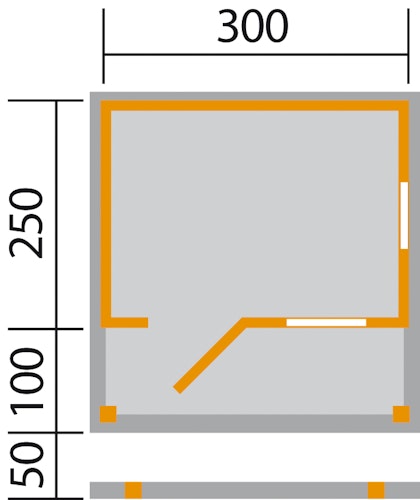 Weka Gartenhaus 820 A - 20 mm