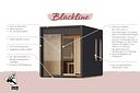 Vorschaubild Karibu Design Saunahaus Delano Blackline mit Aluminium Schiebetür - 73 mm