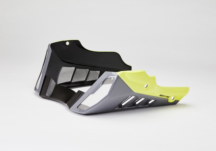 BODYSTYLE Sportsline Bugspoiler ABS Kunststoff grau/gelb für YAMAHA MT-10 / SP 