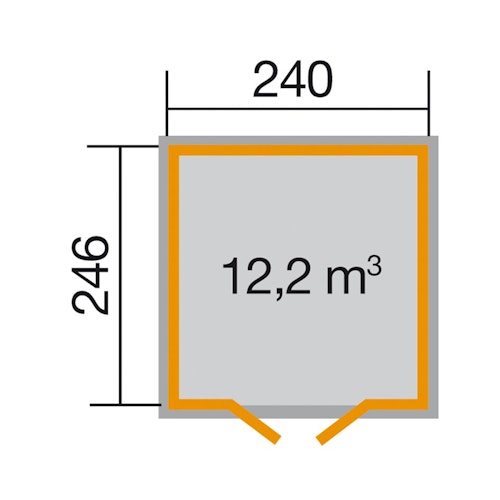 Weka Schwedenhaus - 32 mm (aufgedoppelt) Gartenhaus sägerau