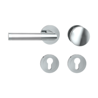 Griffwerk LOREDANA PROFESSIONAL Schraubtechnik -Edelstahl poliert/matt  Rosettengarnitur -Schraubt. -Knopf R2 -WL -TS 40-45mm