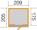 Vorschaubild Weka Design Gartenhaus 262 C mit Design-Einzeltür - 21 mm