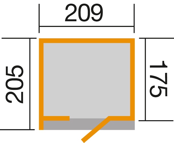 Weka Design Gartenhaus 262 C mit Design-Einzeltür - 21 mm