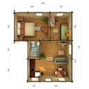 Vorschaubild Palmako Ferienhaus Emily 39,2 m² - 70 mm