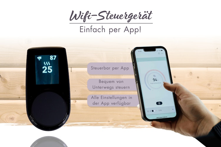 Huum Wlan Sauna Steuergerät "UKU WIFI" mit App-Funktion by Karibu