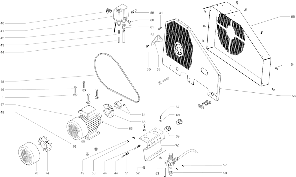 Explosionszeichnung Ersatzteile