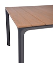 Vorschaubild Garden Pleasure Gartenmöbel Set SILEA 03, Tisch 208 x 100 + 8 Stapelsessel, Alu Anthrazit / Nonwood Teak-Optik / Kunststoffgewebe Grau