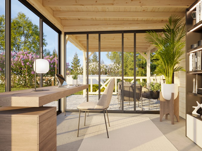 Palmako Gartenhaus Connect Lenna 16,6 m² Set 404 Slide