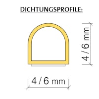 Infraworld Silikon-Profildichtung selbstklebend für Saunen und Infrarotkabinen