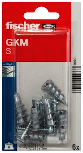 FISCHER Gipskartondübel Metall GKM S mit Schraube 6St 90917