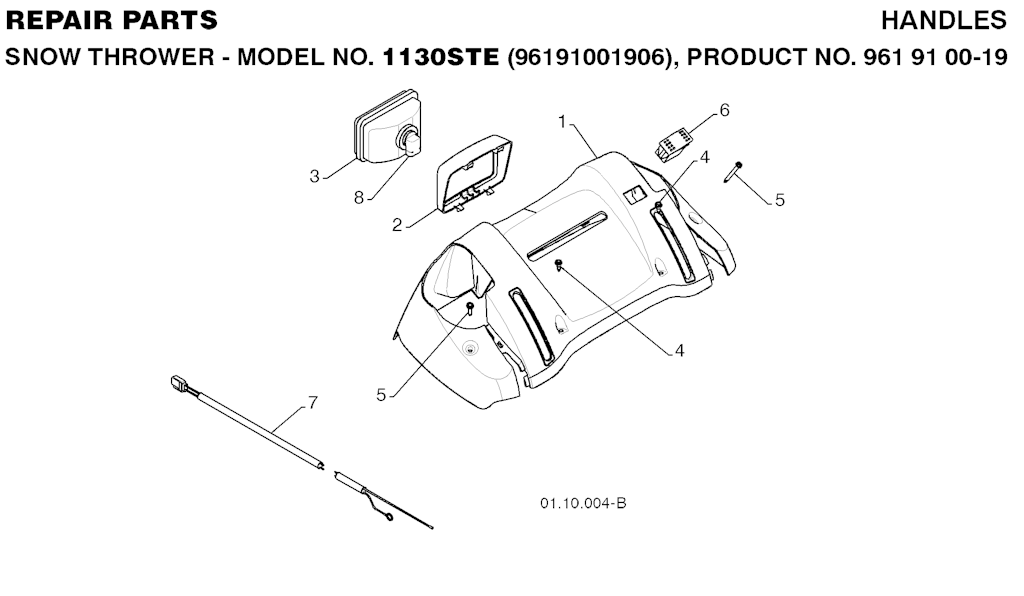 Explosionszeichnung Ersatzteile