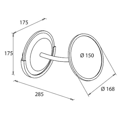 Bravat Kosmetikspiegel ARTA, chrom