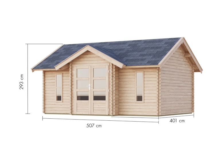Karibu Gartenhaus Nordland mit Friesengiebel - 38 mm
