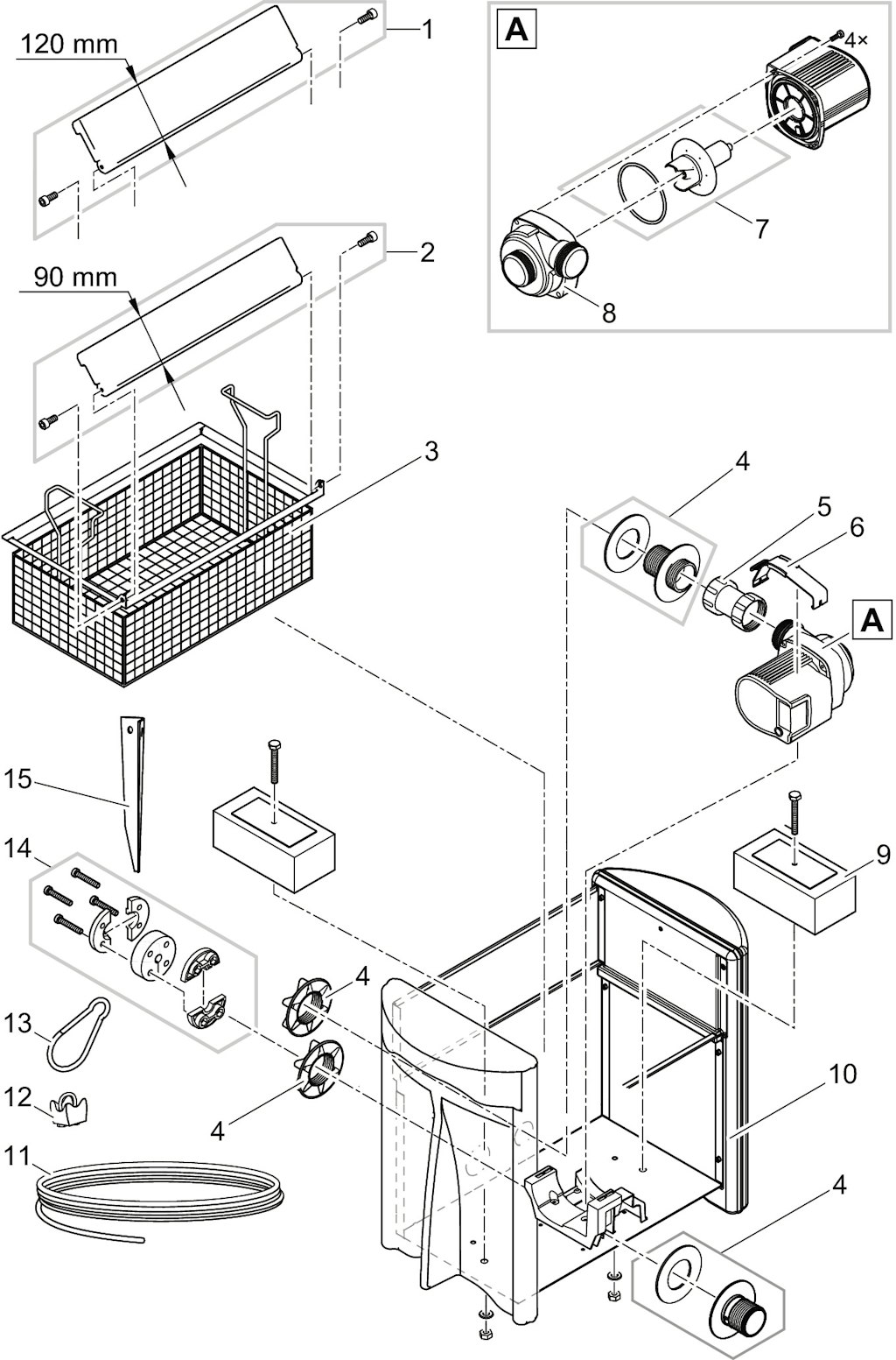 Explosionszeichnung Ersatzteile