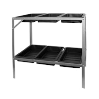 Ubbink Anzuchttisch - verzinkt, 6 Kunststoff-Trays auf 2 Etagen - H77 x 77 x 40 cm