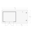 Vorschaubild Karibu Woodfeeling Gartenhaus Bastrup 3 naturbelassen - 28 mm