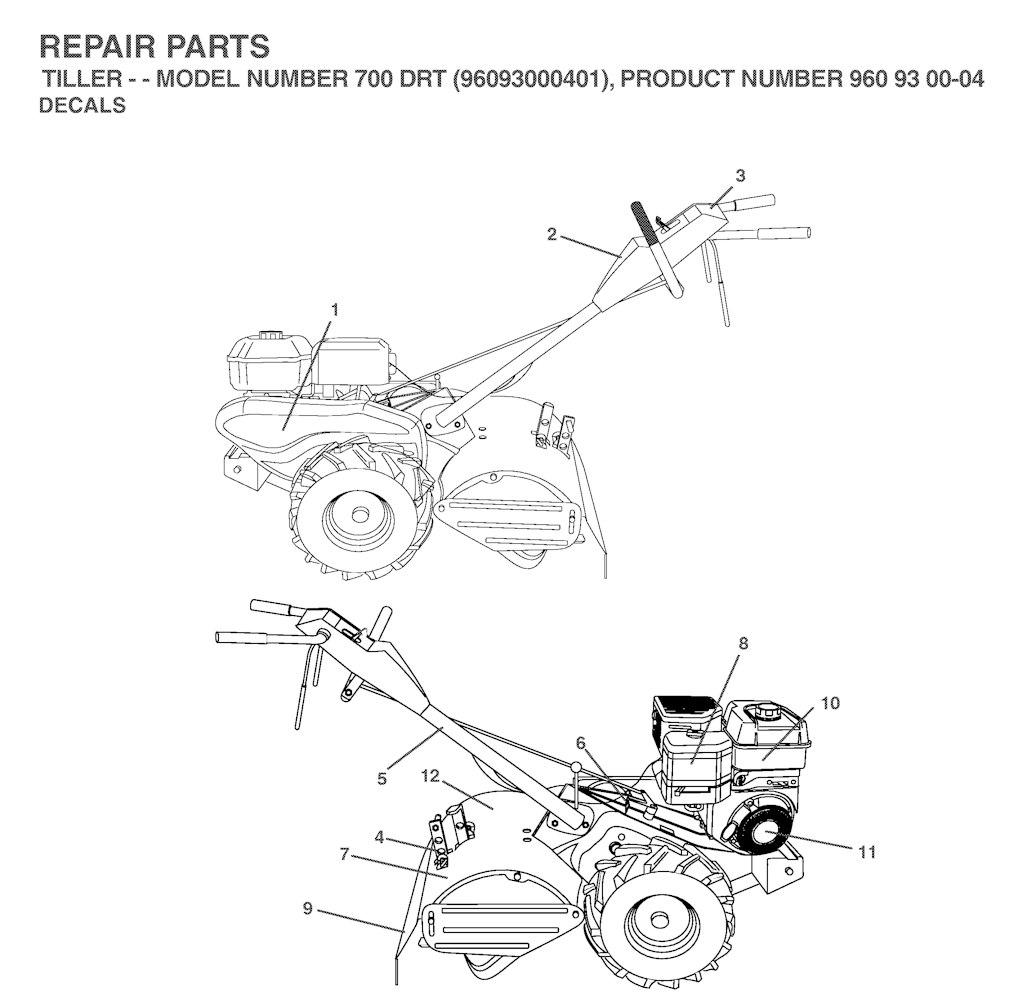 Explosionszeichnung Ersatzteile