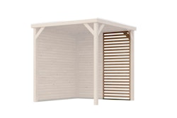 Karibu Lamellenwand halbe Breite für Pavillon Cubeco