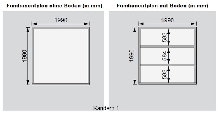 Karibu Woodfeeling Gartenhaus Kandern 1/2/3/6/7/9 - 28 mm