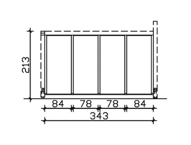 Skan Holz Seitenwände aus Polycarbonat für Terrassendach (freistehend)
