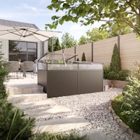 KGT Frühbeet Aufsatz für Aluminium Hochbeet 210 Profile anthrazit (B2,05 x T0,91 x H0,77 m - 1185 l)