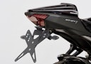 Vorschaubild PROTECH X-SHAPE Kennzeichenhalter SET mit Reflektor und Beleuchtung Alu & Stahl Schwarz für YAMAHA MT-07