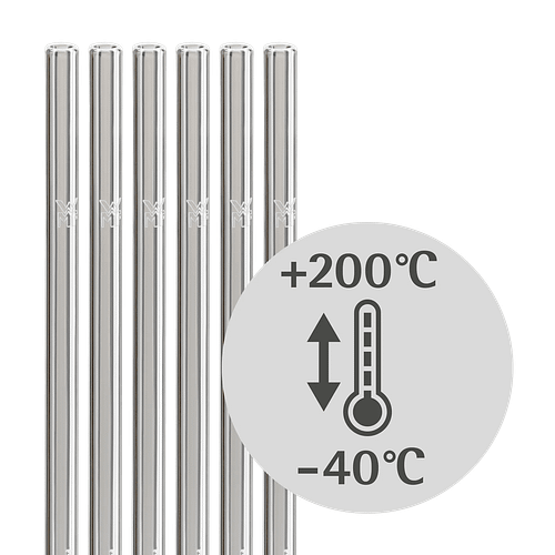 WMF Glastrinkhalme 6tlg. 230 mm inkl. Bürste