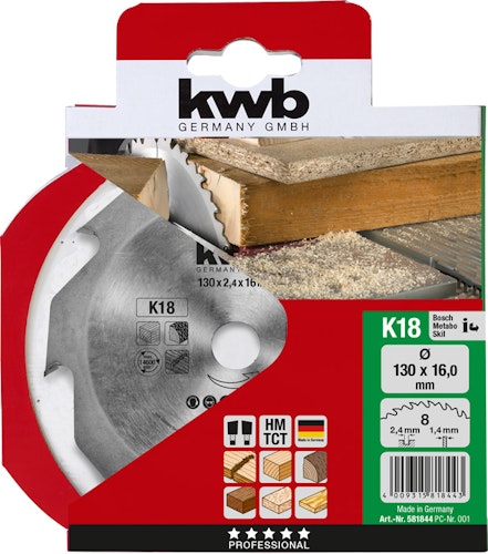 kwb Hk-Sägebl. HM Ø 130 x 16  Z8 581844