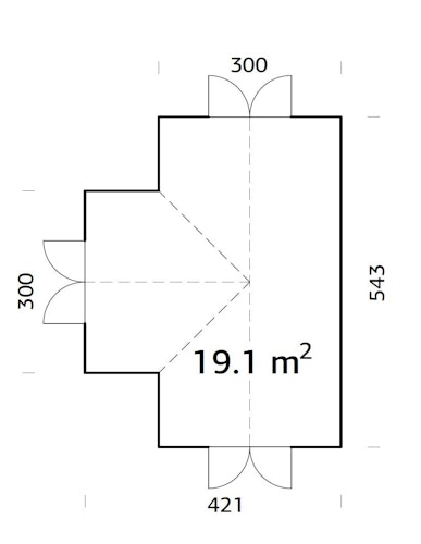 Palmako Gewächshaus / Pavillon / Glashaus Emilia 19,1 m²- 44 mm