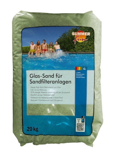 Summer Fun Glassand für Sandfilteranlagen Körnung 0,5 - 1,00 mm  Sack / 20kg
