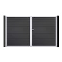 Vorschaubild GroJa BasicLine Schmal Doppeltor Rahmen Aluminium EV1 3000 x 1800 mm