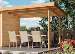 Karibu Schleppdach 2 m für Gartenhaus Bastrup 8