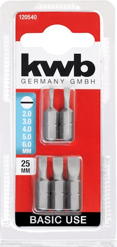 kwb 5 Bits 25mm Flach Set Basic SB 120540
