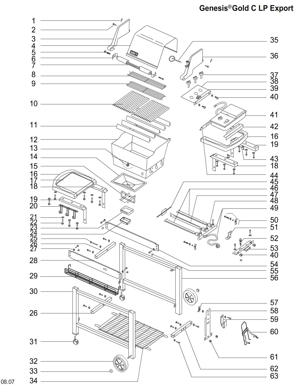Explosionszeichnung Ersatzteile