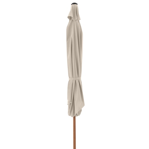 doppler Mittelmastschirm LIFE Woodstyle 305 Lift, Aluminium Holzoptik / 100 % Polyester 180 g/m² 
