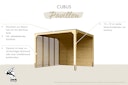Vorschaubild Karibu Pavillon Cubus mit Flachdach inkl. 2 Verlängerungspaketen