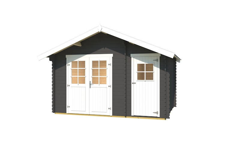 Weka Gartenhaus 253 graphitgrau/weiß - 28 mm