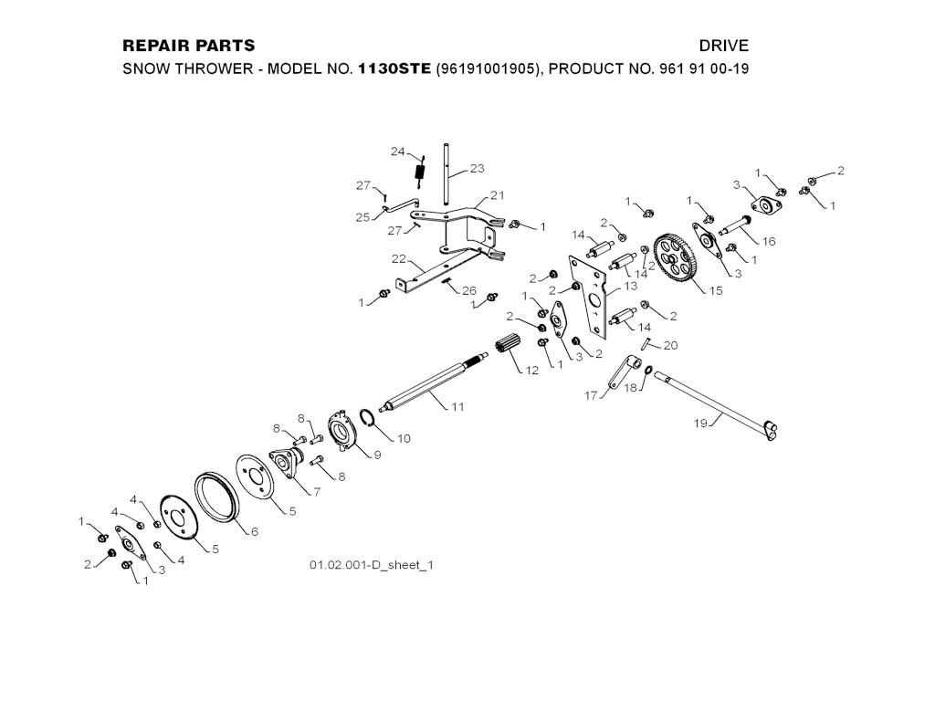 Explosionszeichnung Ersatzteile