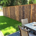 Vorschaubild BambusBASIS Modul5 Zaunfeld mit Abschlussprofilen Cortenstahl 