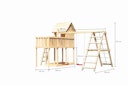 Vorschaubild Akubi Stelzenhaus Frieda mit Doppelschaukelanbau, Klettergerüst und Anbauplattform